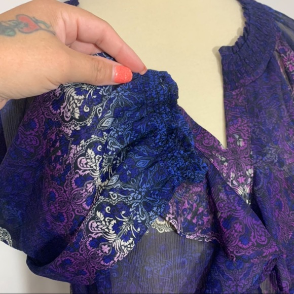 The Limited Semi-Sheer Ruffle Detail Blouse - Picture 8 of 12